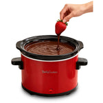 Betty Crocker 0.7-Quart Mini Slow Cooker, Chocolatier & Simmer Pot, Electric Pot with Removable Stoneware Crock, For Fondue & Dips, BC-2555R, Red