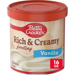Betty Crocker Rich and Creamy Vanilla Frosting - 16oz: Gluten-Free, Low Sodium