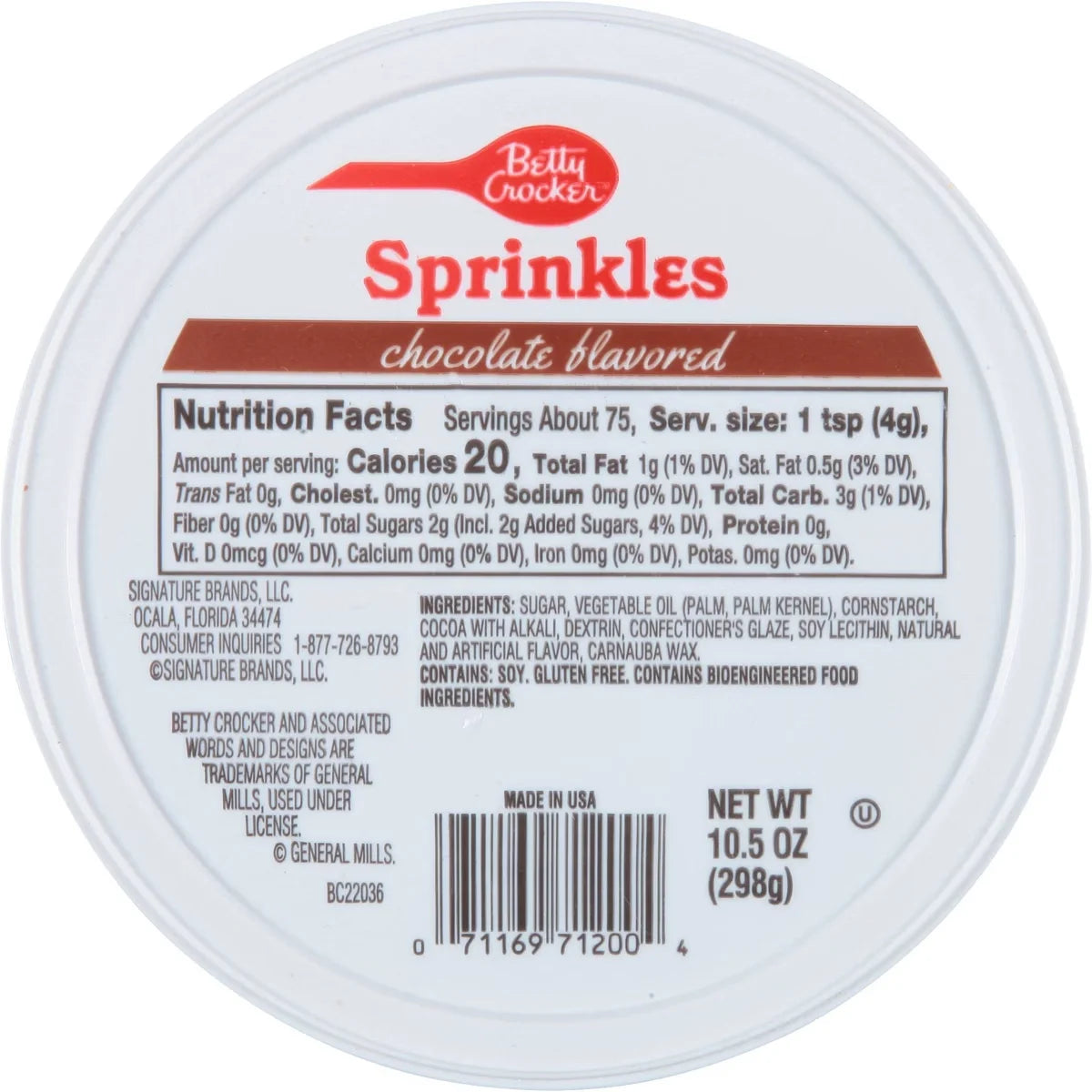 Betty Crocker Chocolate Sprinkle Tub - 10.5oz