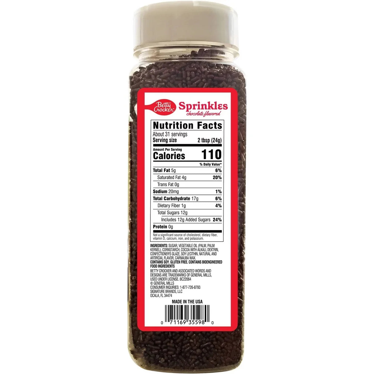 Betty Crocker Party Size Chocolate Sprinkle Bottle - 26oz