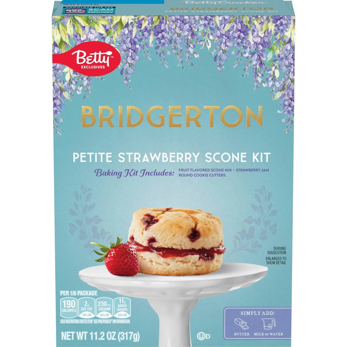 Betty Crocker Bridgerton Petite Strawberry Scone Baking Kit - 11.2oz