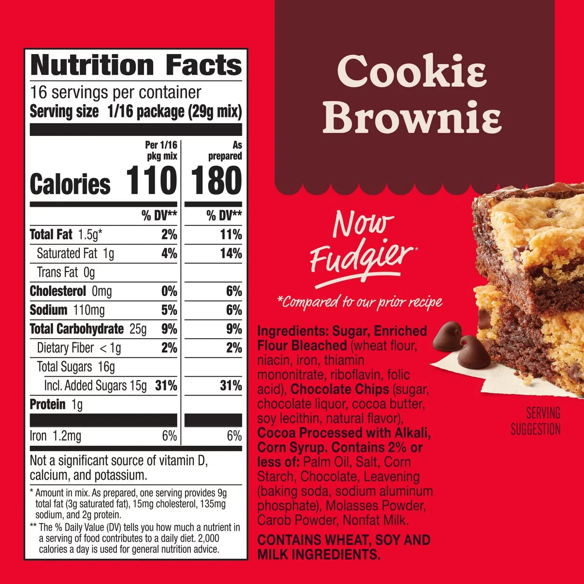 Betty Crocker Delights Cookie Brownie Bar Mix - 16.4oz