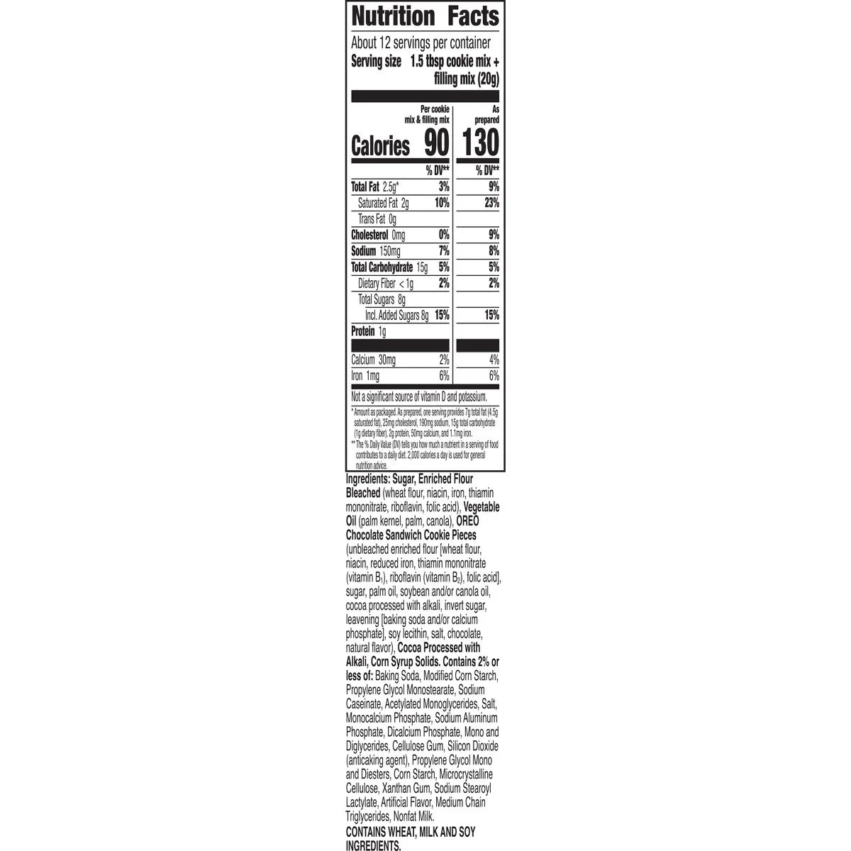 Betty Crocker Oreo Cookie Pie Mix - 8.6oz: No Artificial Sweeteners