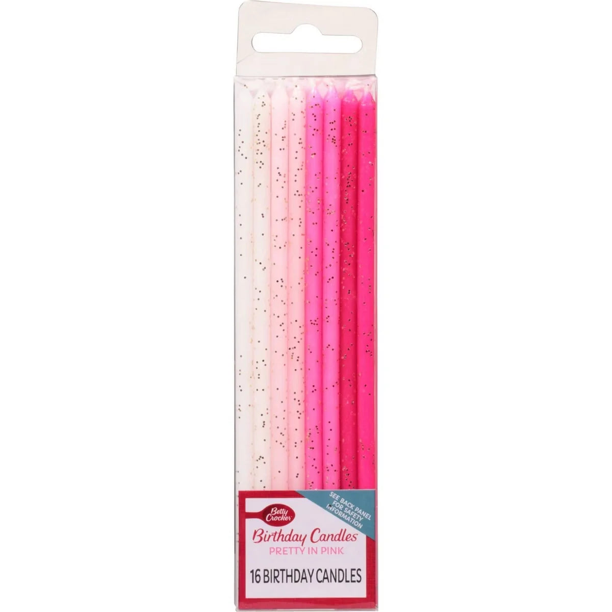 Betty Crocker Premium Birthday Candles Pretty in Pink Tall Pillars