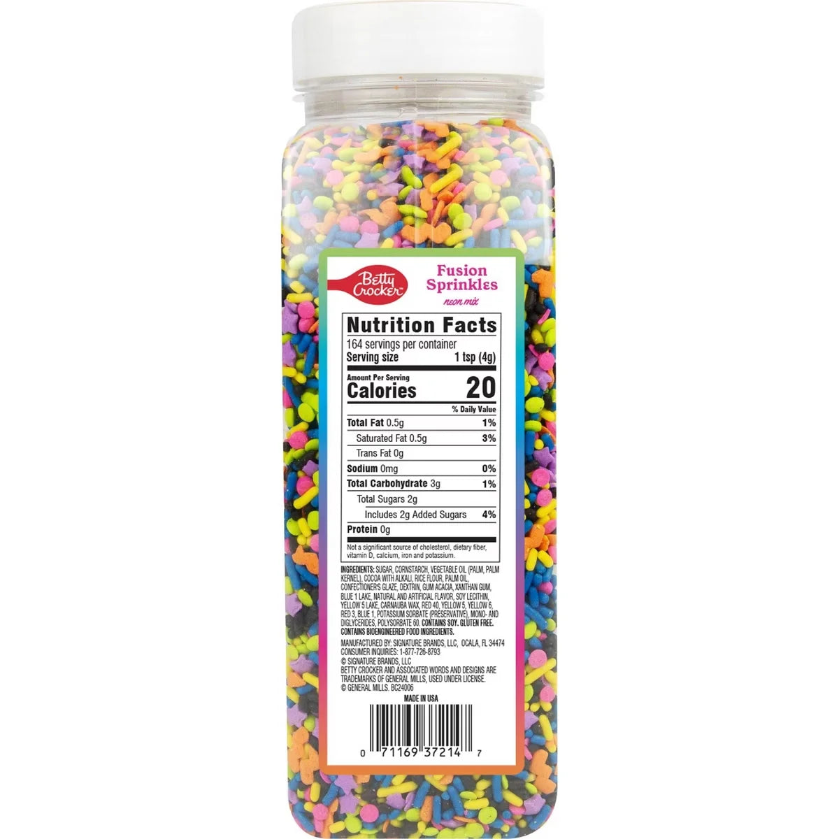 Betty Crocker Party Size Neon Fusion Sprinkle Bottle - 23.14oz