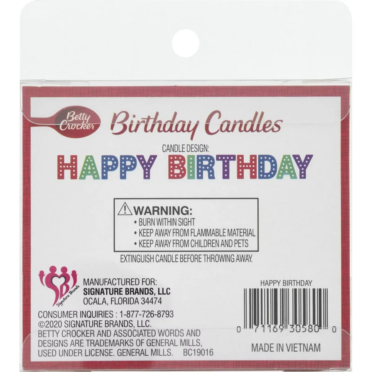 Betty Crocker Premium Birthday Candles Happy Birthday Rainbow 13ct