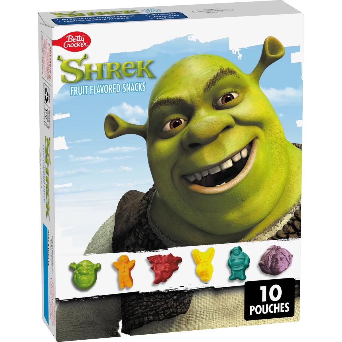Betty Crocker Fruit Snacks Shapes Shrek - 8oz/10ct