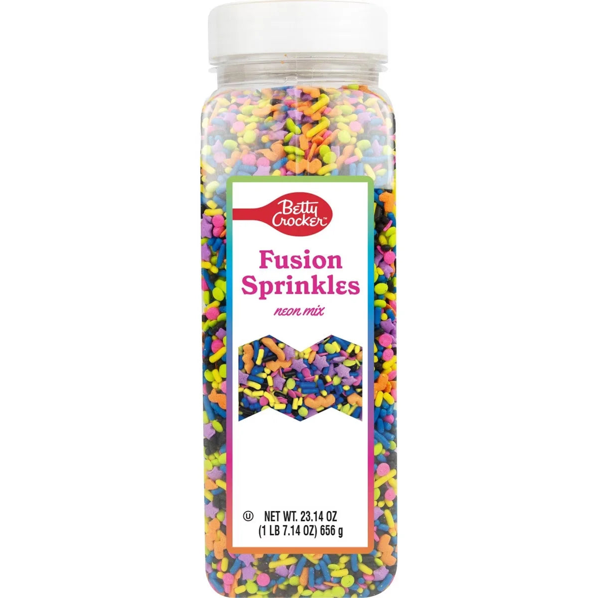 Betty Crocker Party Size Neon Fusion Sprinkle Bottle - 23.14oz