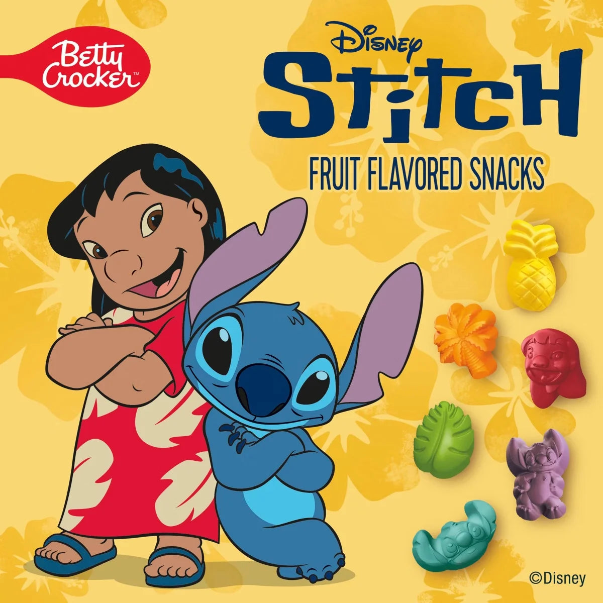 Betty Crocker Fruit Shapes Lilo & Stitch Fruit Snacks - 8oz/10ct: Gluten-Free, No Artificial Sweeteners, Low Fat