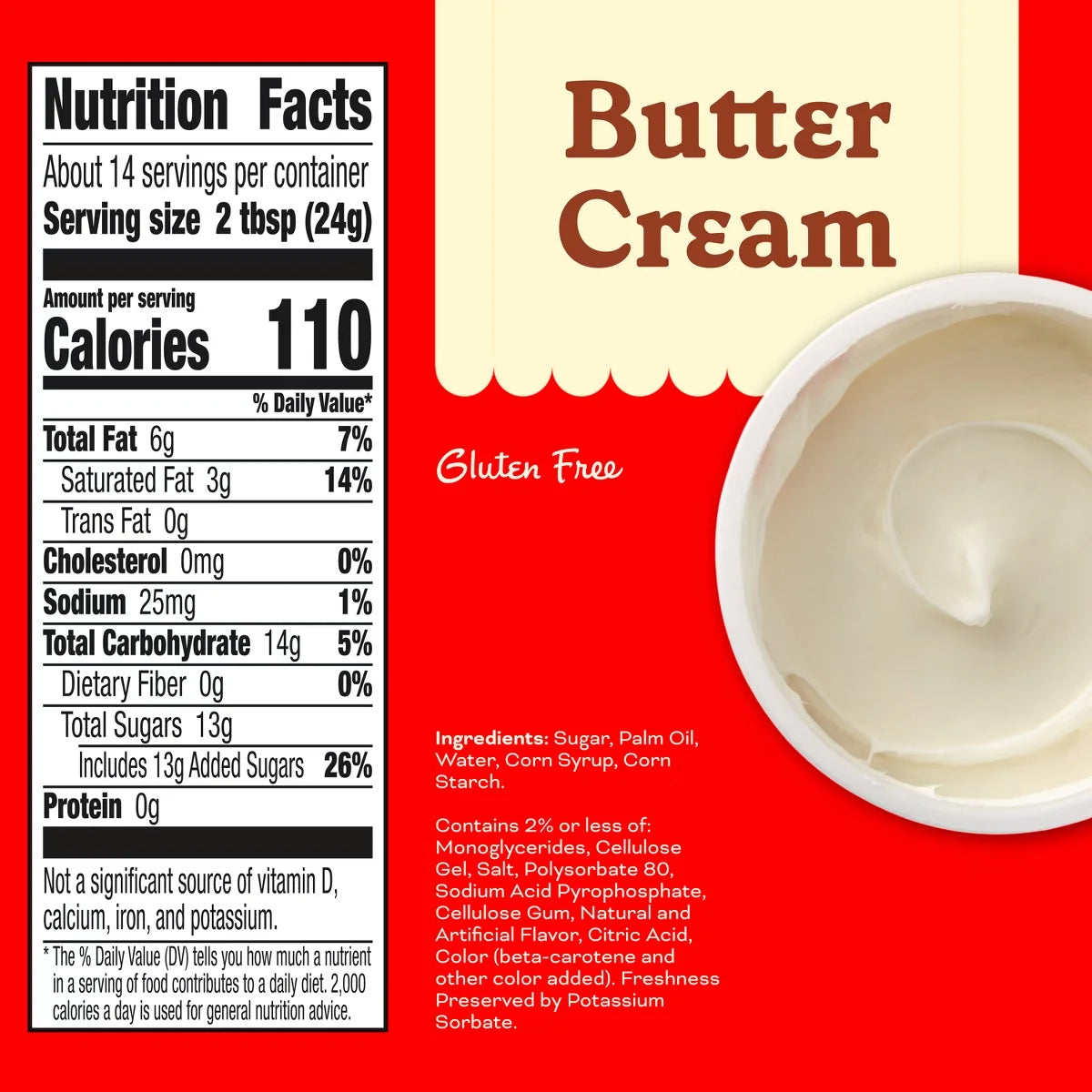 Betty Crocker Whipped Butter Cream Frosting - 12oz: Gluten-Free, Low Sodium