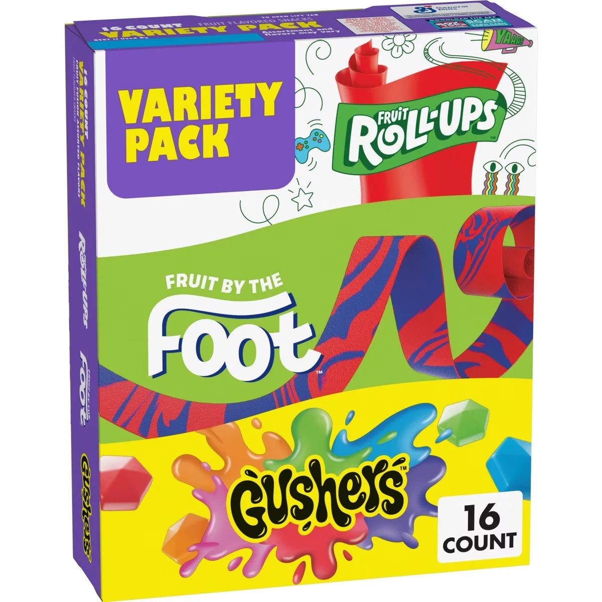 Betty Crocker Fruit Flavored Variety Fruit Snacks - 10.2oz/16ct: Gluten-Free, Cholesterol Free